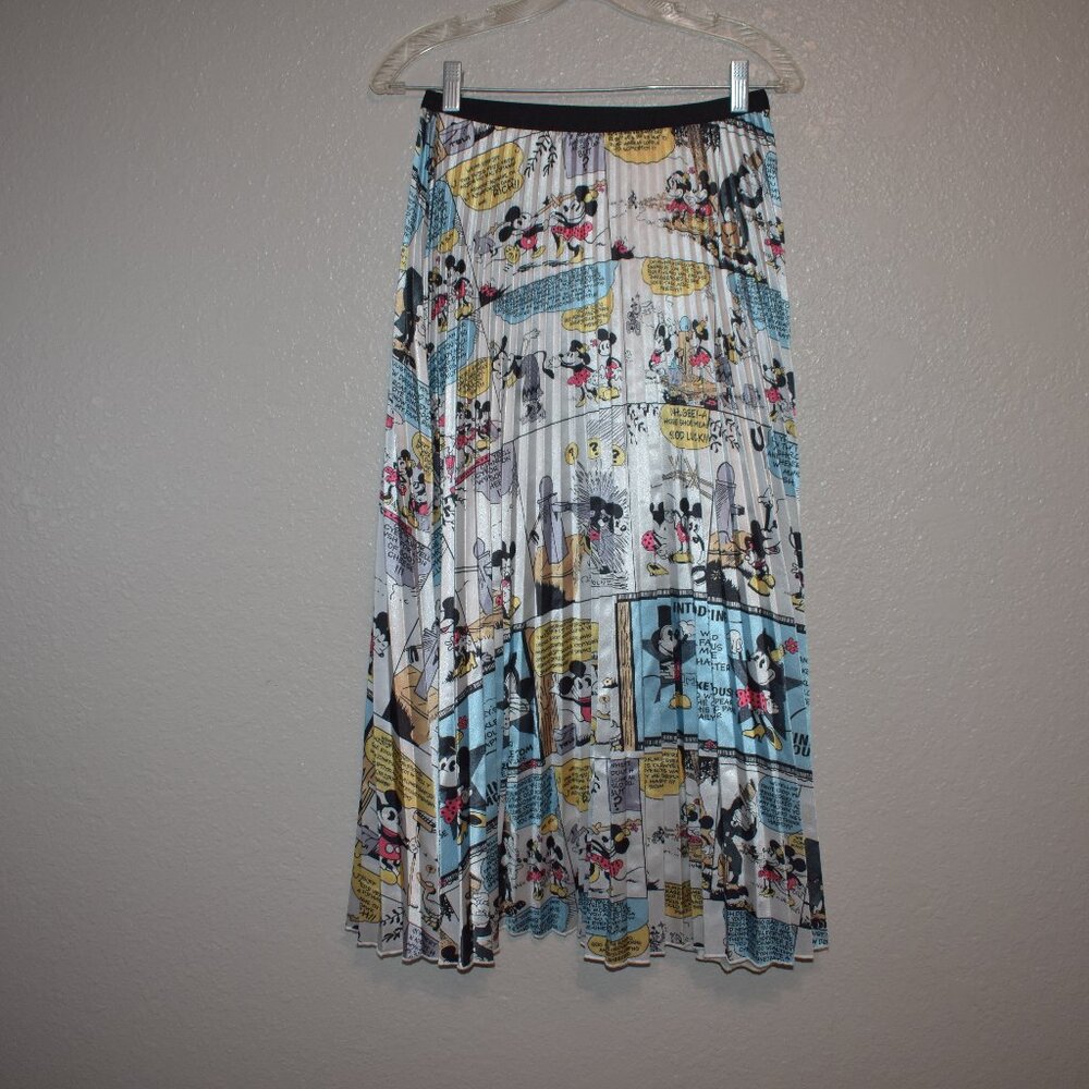 RARE Vintage Mickey mouse print Pleated skirt One size